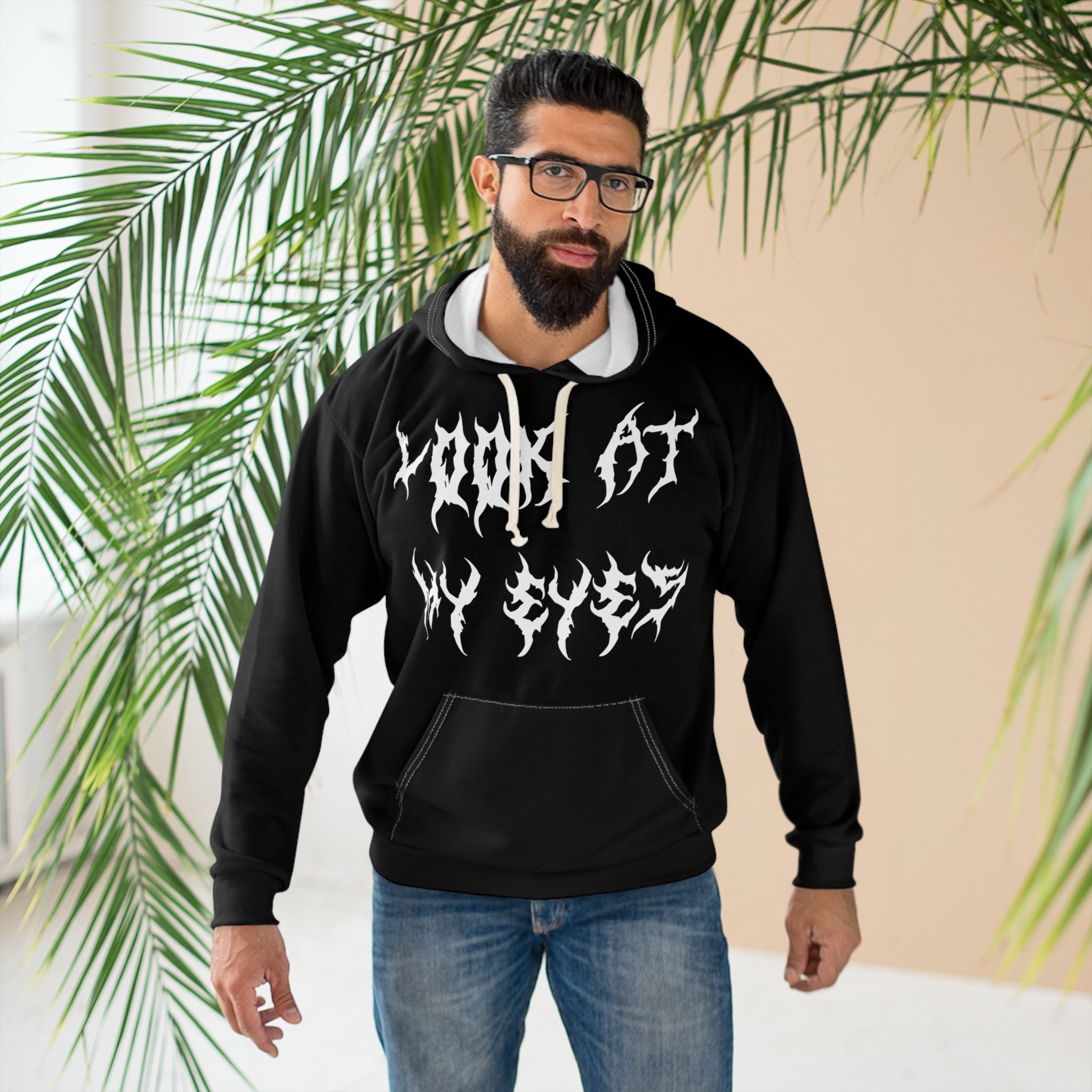 LOOK AT MY EYES UNISEX HOODIE – ‘LOCK-IN 🔒’  GYM MOTIVATION, RAP VIBES, WINTER ARC INCOMING